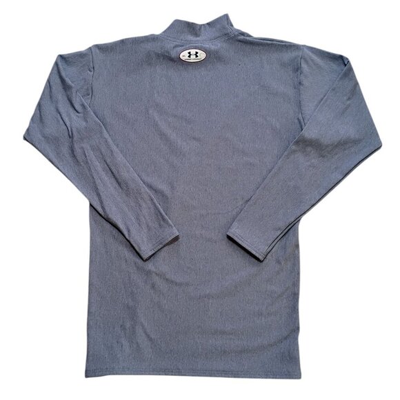 Under Armour Women’s L Fitted Mock Neck Compression Long Sleeve Grey Shirt - Picture 2 of 11